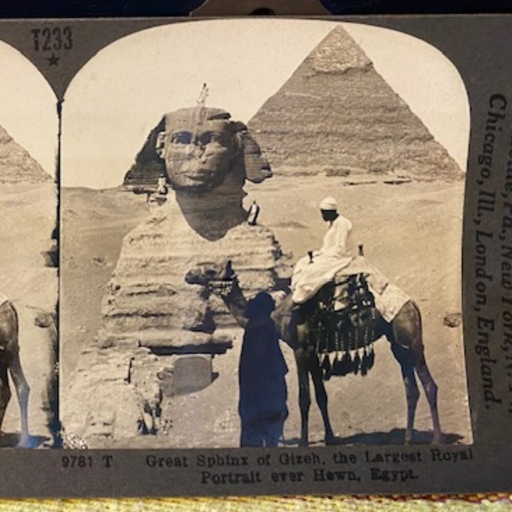 The Sphinx, Gizeh Egypt Stereoview Keystone View Co. No. 9781